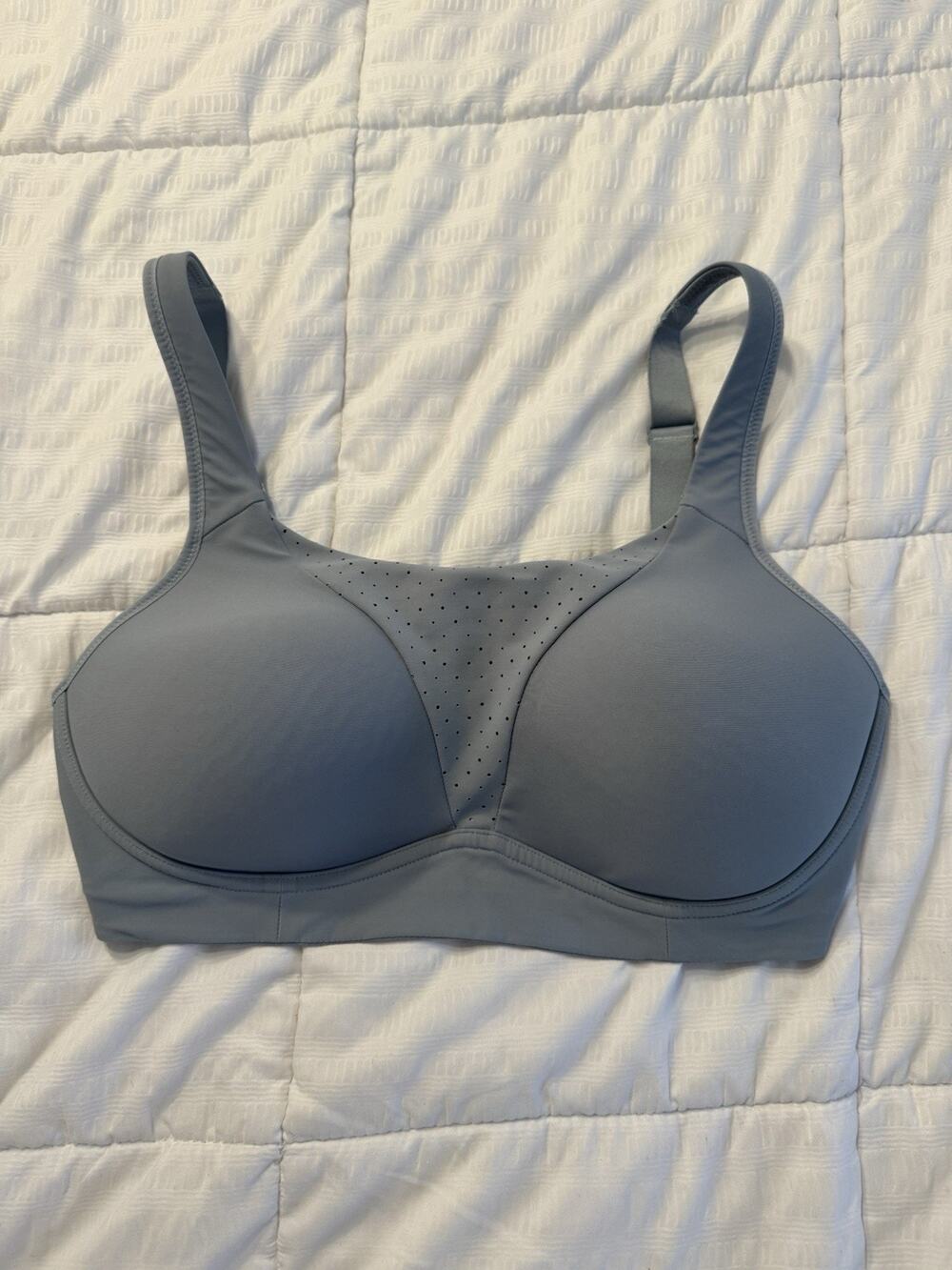 Lululemon Run Times Sports Bra High Support Prep Blue 34DD Sweat Wick Stretch